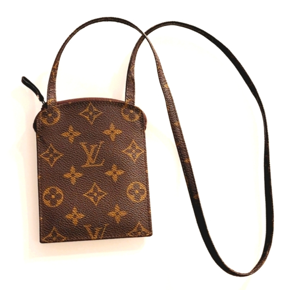 LOUIS VUITTON Vintage Monogram Canvas Flat Secret Bag RARE